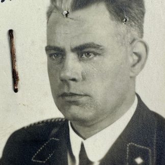Original WWII Dutch SS pass photo with document