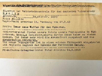 Original WWII German large size photo - Immer neue Waffen für den Südosten