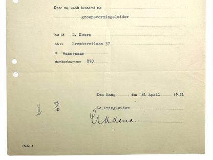 Original WWII Dutch NSB 'Groepsvormingsleider' set