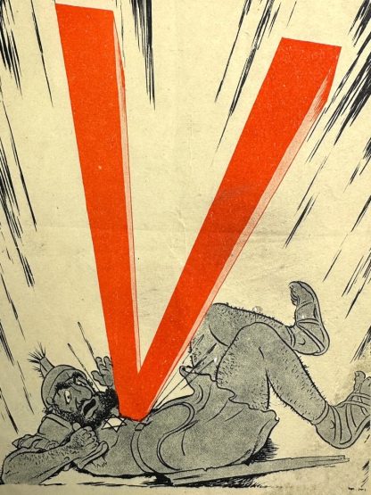 Original WWII Dutch NSB leaflet - V = Victory