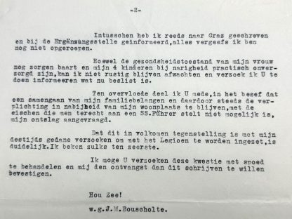Original WWII Dutch Waffen-SS volunteer legion officers letter