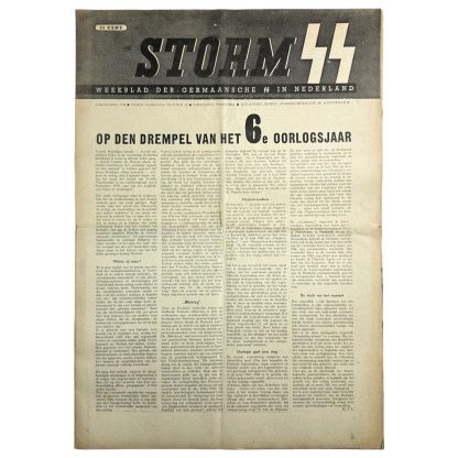 Original WWII Dutch Storm SS newspaper