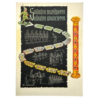 Original WWII German postcard shoulder boards and a marshal's baton