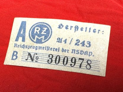 Original WWII German NSDAP armband with RZM label in mint condition