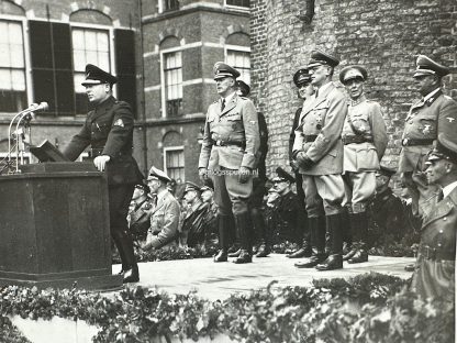 Original WWII Dutch Waffen-SS photo with Anton Mussert, Rauter, Seyss-Inquart, Cornelis van Geelkerken and Seyffardt