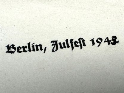 Original WWII German SS Julleuchter document from the Julfest 1943 in Berlin