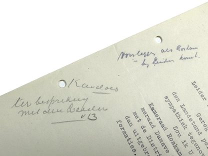 Original WWII Dutch NSB letter from Müller Lehning to Anton Mussert