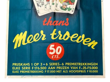 Original WWII Dutch Winterhulp Nederland lottery poster
