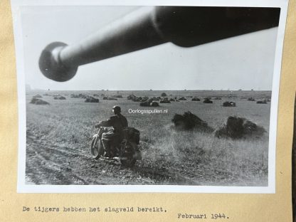 Original WWII German photo of Tiger tanks on the battlefield