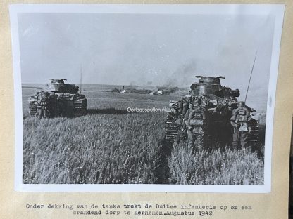 Original WWII German photo of a Panzers during an attack