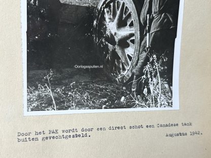 Original WWII German photo of a PAK gun takes out Canadian tank
