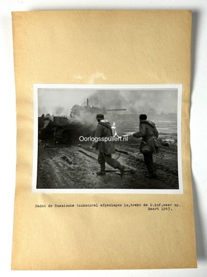 Original WWII German photo of a Russian tank attack that was repulsed