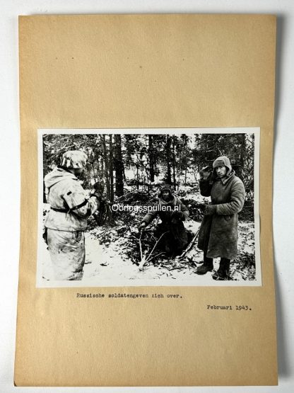 Original WWII German photo of surrendering Russian soldiers