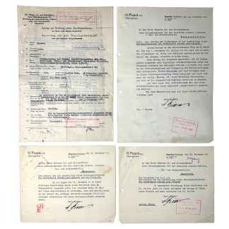 Original WWII German Höhere SS und Polizeiführer Ein und Ausreistelle documenten set Maastricht & Heerlen