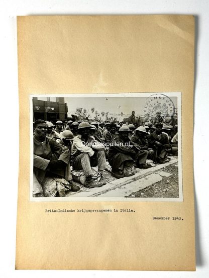 Original WWII German photo of British-Indian prisoners in Italy