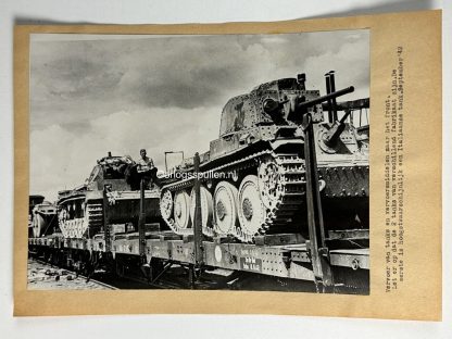 Original WWII German photo of tanks and vehicles