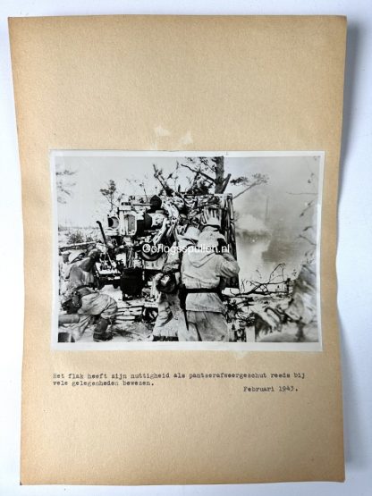 Original WWII German photo of a FLAK 88 used against tanks