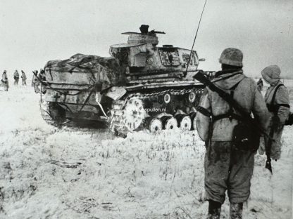 Original WWII German photo of a Panzer on the battlefield