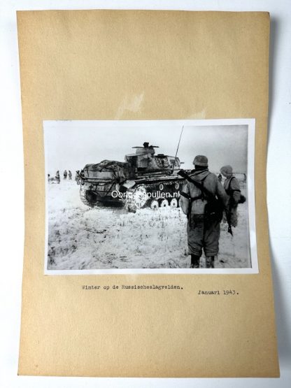 Original WWII German photo of a Panzer on the battlefield