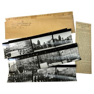 Original WWII Dutch NSB photo grouping of the visit of Reichsführer SS Heinrich Himmler to The Netherlands