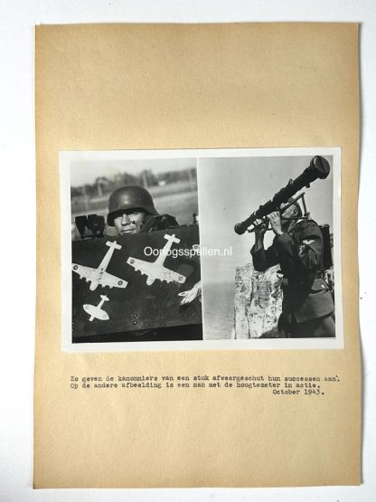 Original WWII German photo of Luftwaffe FLAK personnel with rangefinder