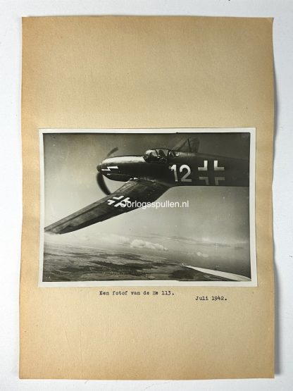 Original WWII German photo of a Heinkel He 113 aircraft