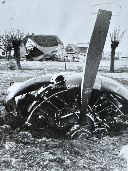 Original WWII German photo of a crashed aircraft