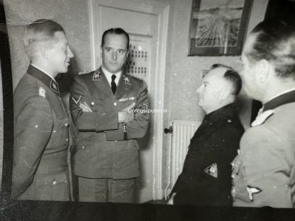 Original WWII Dutch NSB photo set SS-Sturmbahnführer KC holder Fritz Klingenberg, Rauter and Anton Mussert