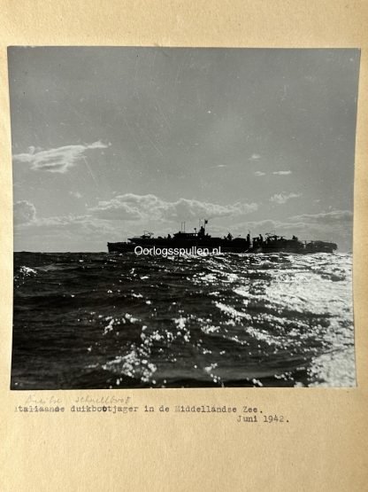 Original WWII German photo of a Kriegsmarine Schnellboot in the Mediterranean Sea