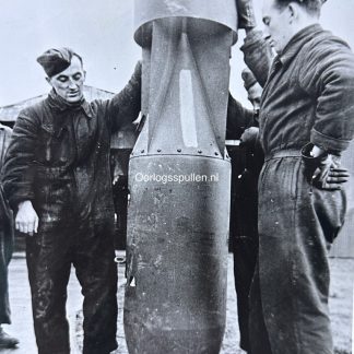 Original WWII German photo of a Luftwaffe airplane bomb
