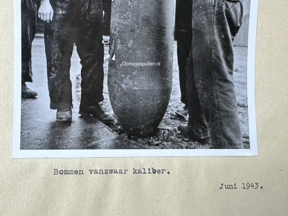 Original WWII German photo of a Luftwaffe airplane bomb