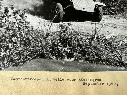 Original WWII German photo of German halftrack in action at Stalingrad