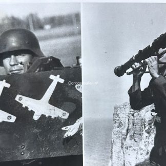 Original WWII German photo of Luftwaffe FLAK personnel with rangefinder
