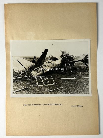 Original WWII German photo of a crashed Russian aircraft