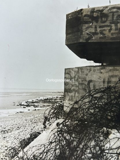 WWII German photo of a camouflaged bunker at the Atlantikwall