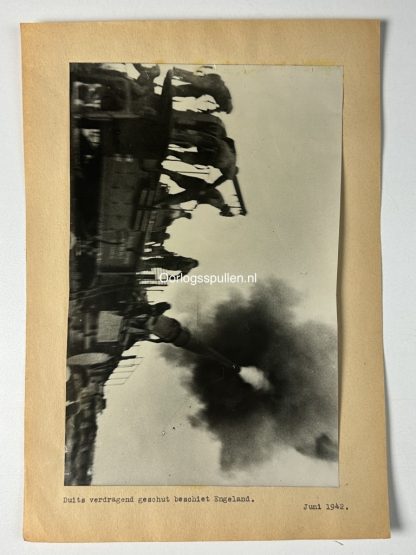 Original WWII German photo of railroad artillery at the Atlantikwall