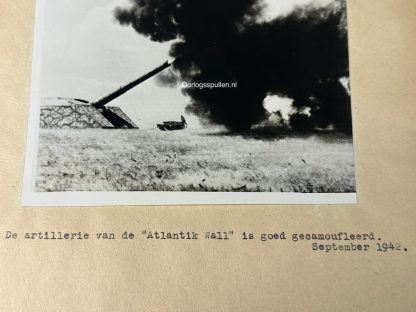 Original WWII German photo of camouflaged artillery at the Atlantikwall