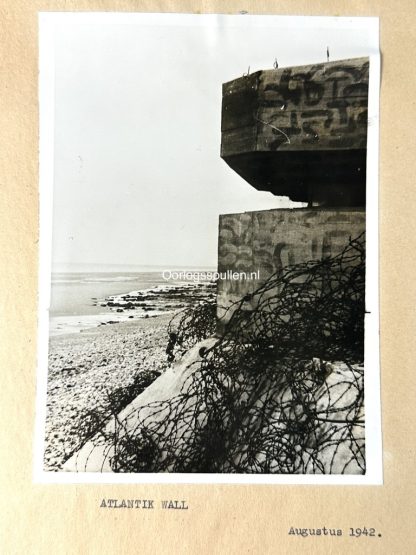 WWII German photo of a camouflaged bunker at the Atlantikwall