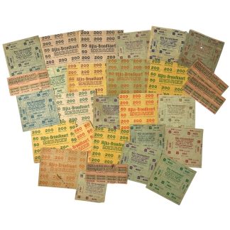 Original WWI Dutch Rijks-Broodkaarten (bread ration cards) set bonkaarten