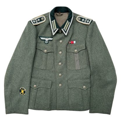 Original WWII German WH M36 Heer Nachrichten Hauptfeldwebel field jacket Feldbluse uniform Wehrmacht militaria