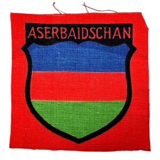 Original WWII German foreign volunteer shield Aserbaidschan 