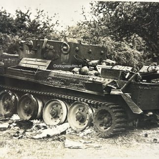 Original WWII German photo of knocked out British Cromwell tank in Normandy d-day militaria panzer foto