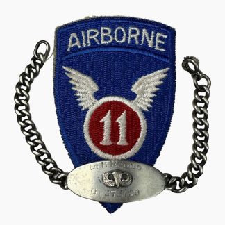 Original WWII US 11th Airborne division silver bracelet with patch
