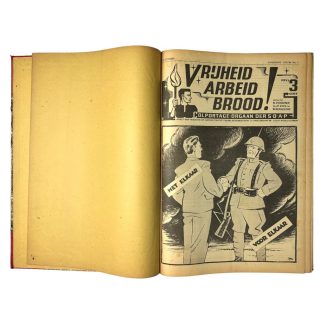 Original 1939/1940 S.D.A.P. 30 bound editions of the newspaper 'Vrijheid Brood Arbeid !'