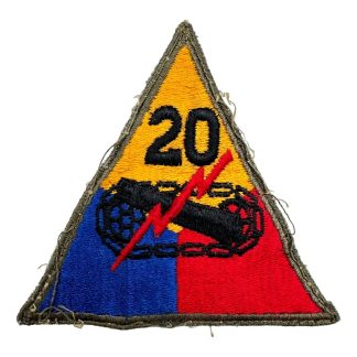 Original WWII US 20th Armored Division patch