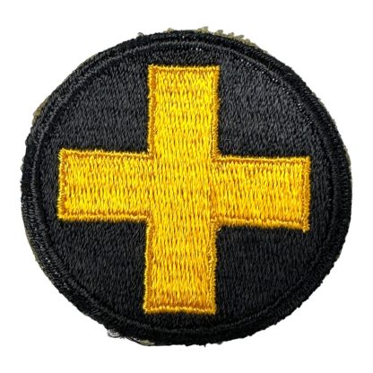 Original WWII US 33rd Infantry Division patch yellow cross black patch militaria World War II Pacific