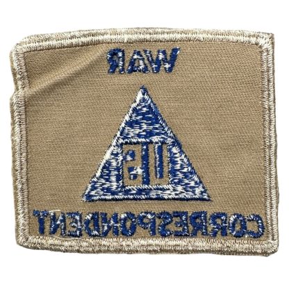 Original WWII US civilian war correspondent patch