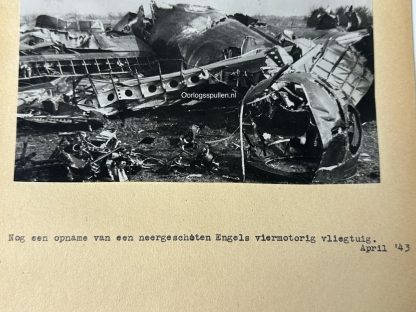 Original WWII German photo of a crashed British aircraft