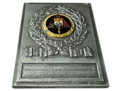 Original WWII Dutch NSB ‘Strijd & Offer’ plaque with NSB photo