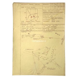 Original WWII German 'Battle of the Bulge' minefield map of the area of Vielsalm militaria